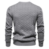 Mens Giraffe Embroidery Cotton Sweaters Round Neck 3