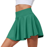 Women'S Stretch Yoga Skirt Printed Athletic Shorts Lightweight High Waisted Skirt With Pockets Women'S Simple Sports Skirt 3