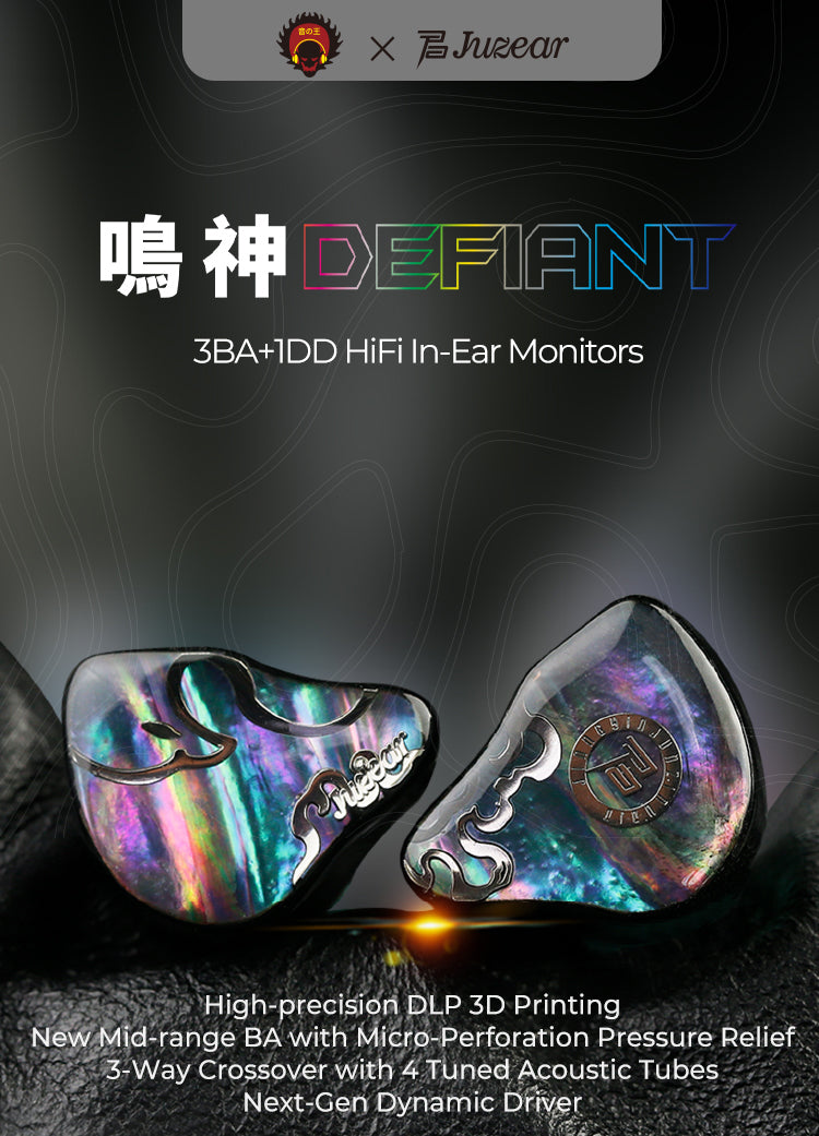 Juzear x Z Reviews Defiant – 1DD+3BA Hybrid IEM