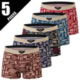 Men's Premium Gold Print Boxer Briefs (5 or 10 Pack)
