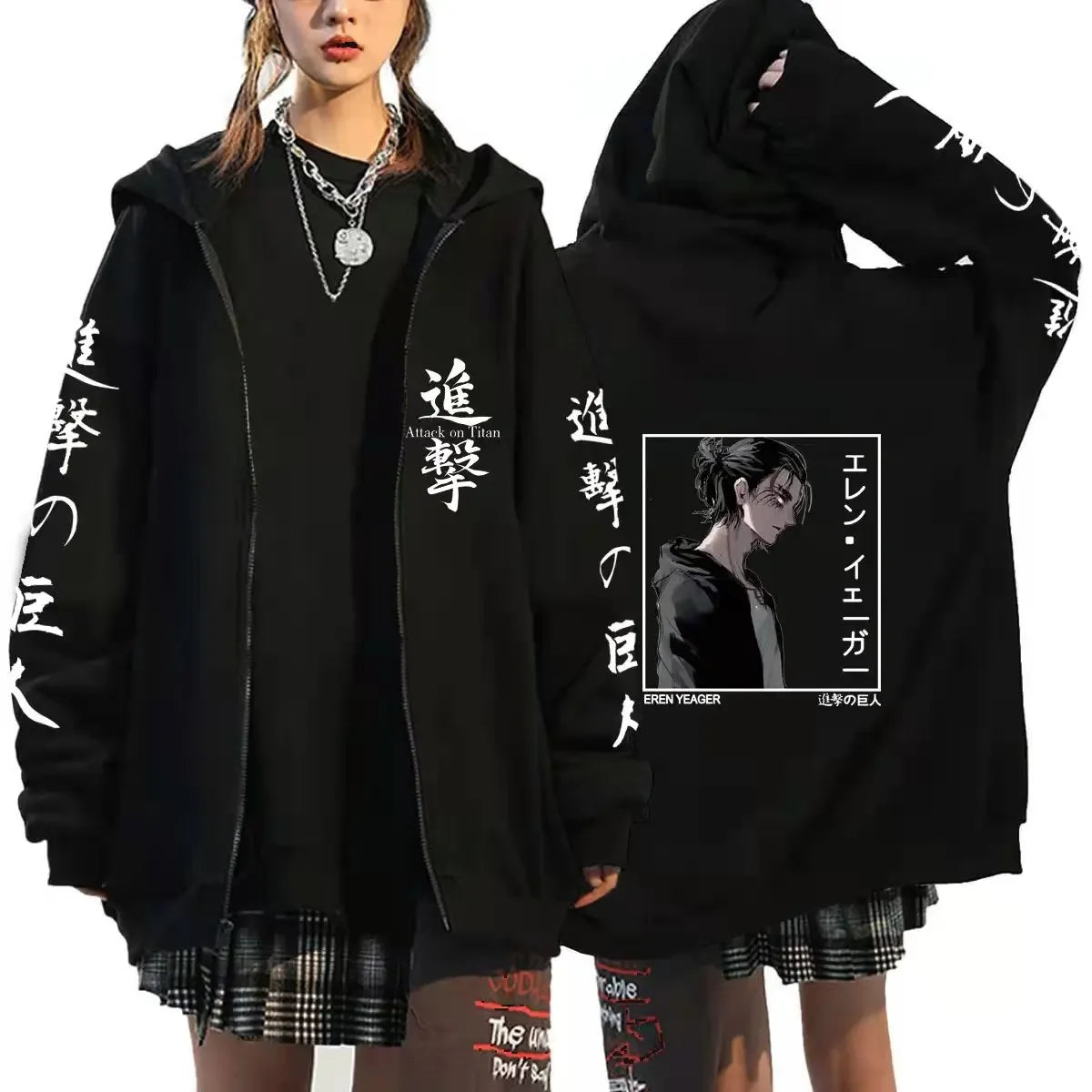 Women’s Anime Zip-Up Sports Hoodie