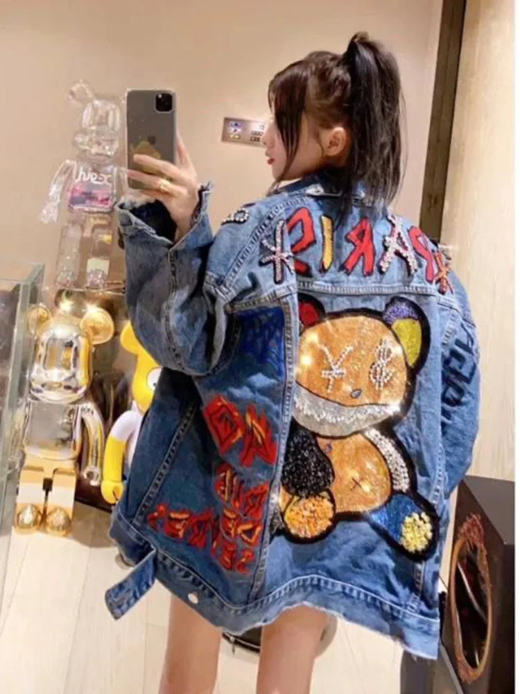 Women’s Diamond-Stitch Winter Bear Jacket