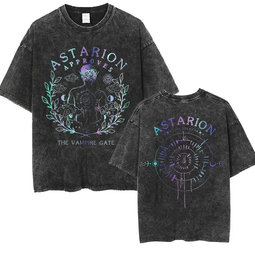 Astarion Dinner Graphic T Shirt Baldurs Gate 3 Fan Gamer Washed T Shirts 6