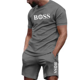 Men's two-piece sportswear, short sleeved T-shirt and pants set TheFashionFever 2