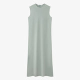 AS-2024-woman-clothing-high-Stretch-ribbing-closed-fit-wrap-tops-Matte-Satin-dress-Maxi-matching