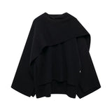 Scarf-Accent Woolen Overcoat