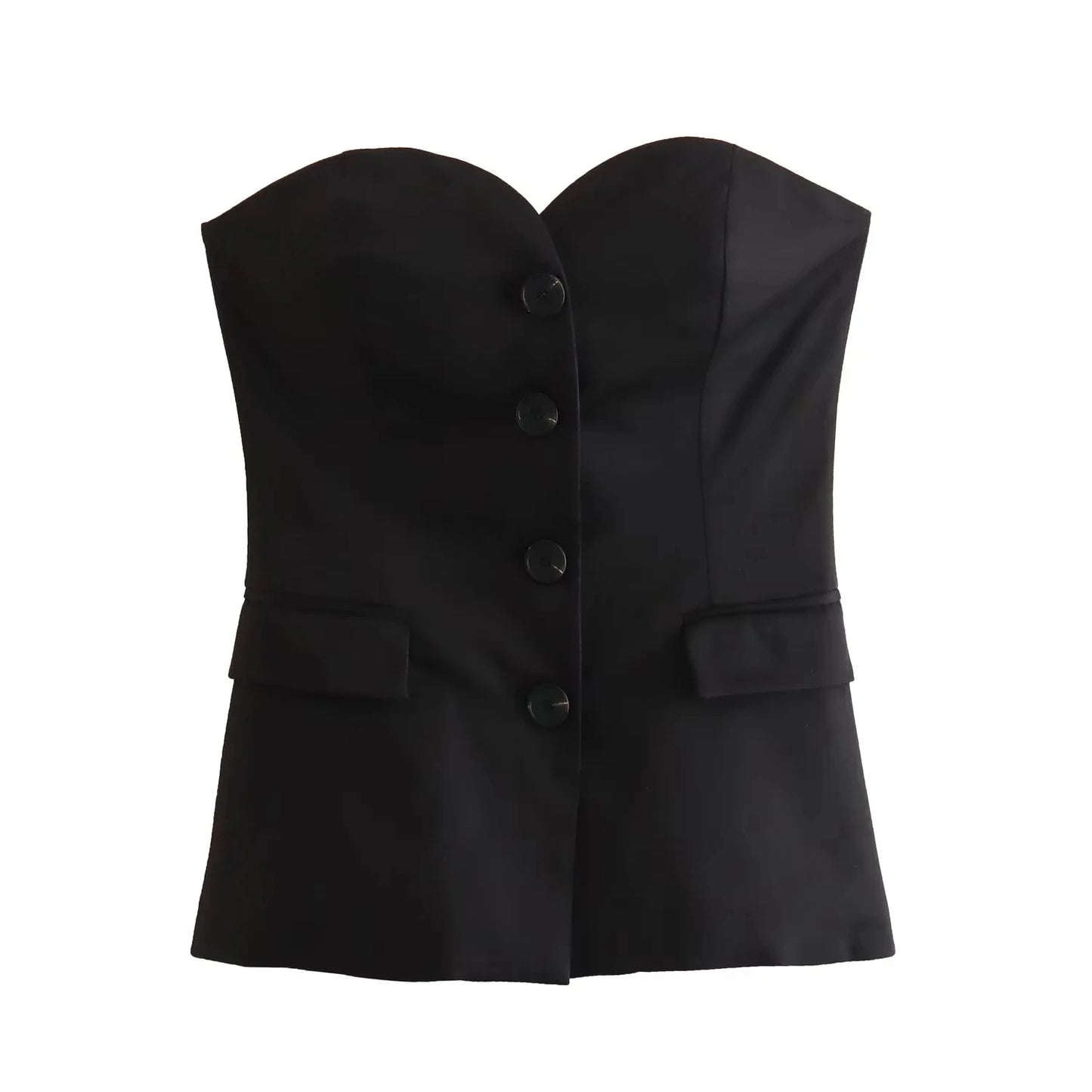 Women’s Elegant Strapless Two-Piece Set