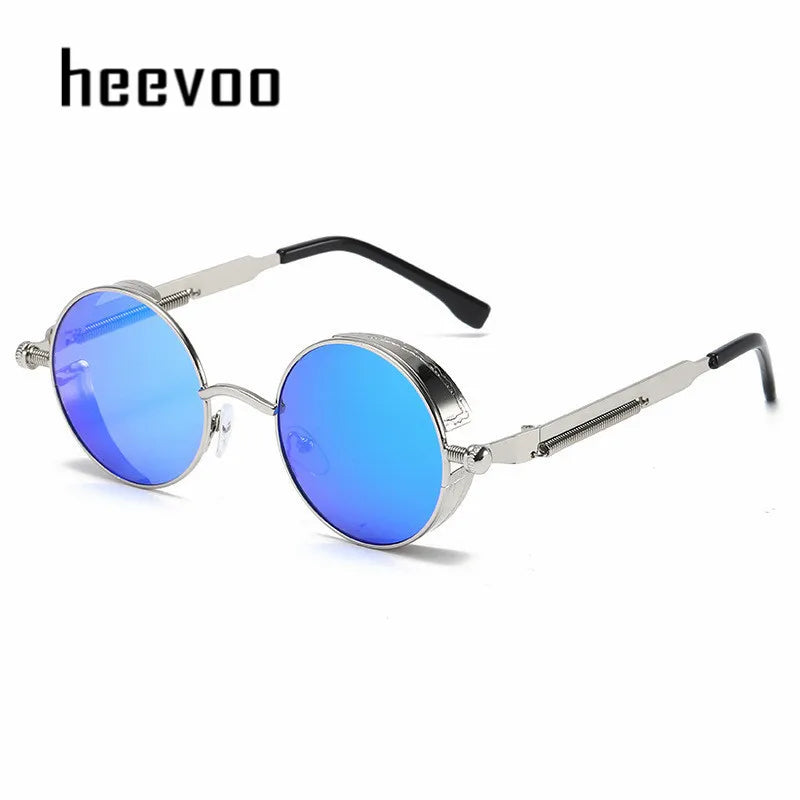 Steampunk Metal Round Sunglasses