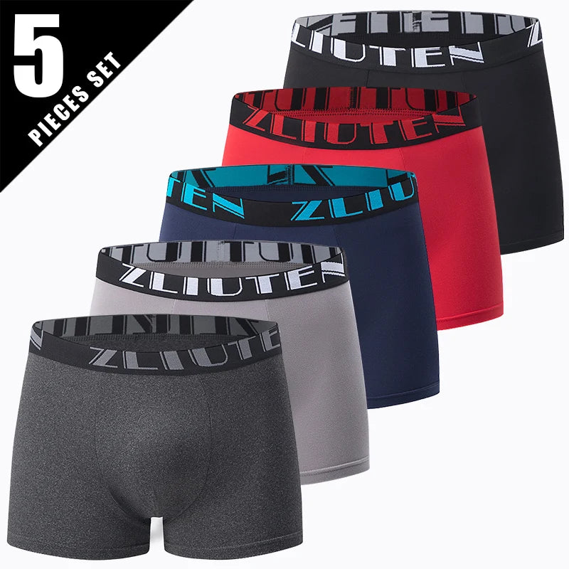 Men's Premium Gold Print Boxer Briefs (5 or 10 Pack)
