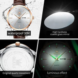 Fashion Business Brand Original Men Watches Leather Strap Trend Week Calendar Quartz Watch Luminous Waterproof 43mm 5