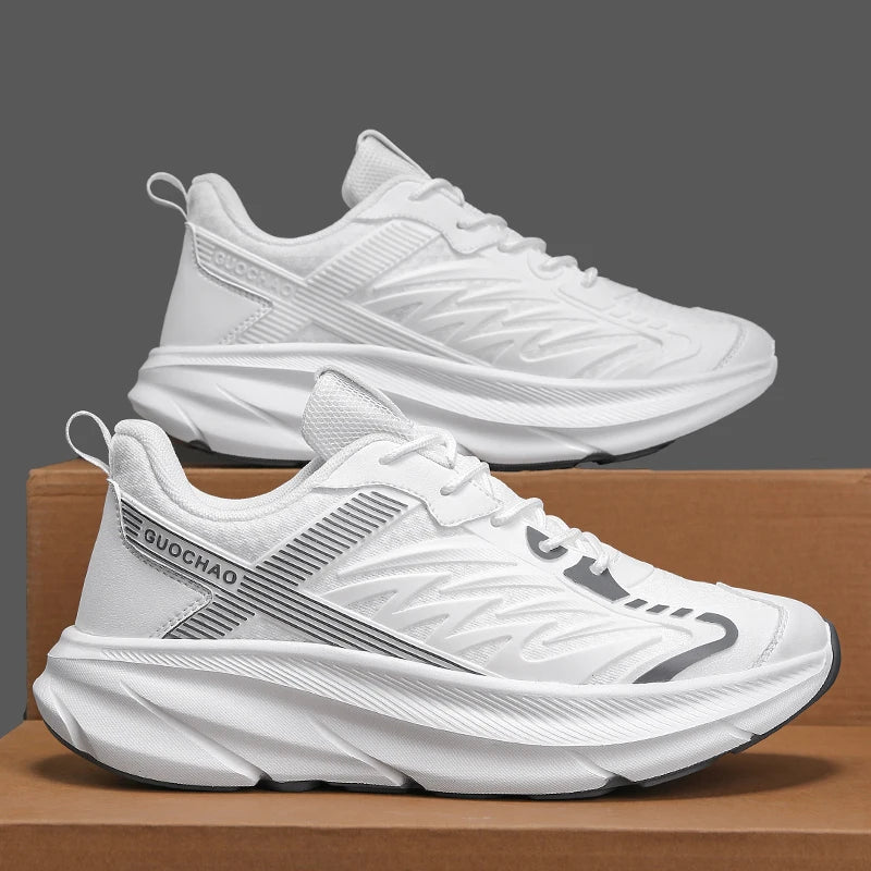 Men's Comfortable Casual Sneakers, Soft and Comfortable Upper, Fabric Lining with Cloth Insole, Breathable Lace-Up Round-Toe Sneakers for All Seasons, Sporty Style 2