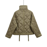 Women's Cotton Robe Zipper Solid Color Large Pocket Long Sleeve Winter New Jacket Cotton Robe 5