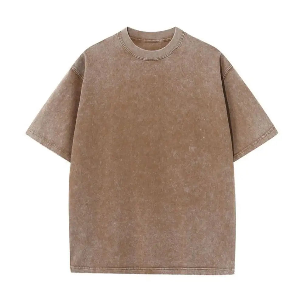 230G Cotton Retro T-shirt Drop-shoulder Sleeve Men Women Vintage Short-sleeve T Shirts TheFashionFever 5
