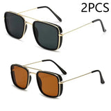 Retro Small Square Metal Sunglasses