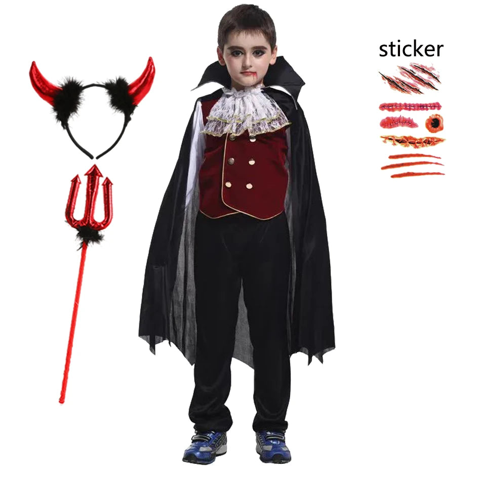 Kids' Gothic Vampire & Ghost Bride Costume