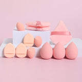 12-Piece All-Purpose Makeup Sponge Set, Made of 3 Loose Powder Puffs, 3 Mini Air Cushion Puffs, 3 Beauty Eggs and 3 Mini Beauty 6