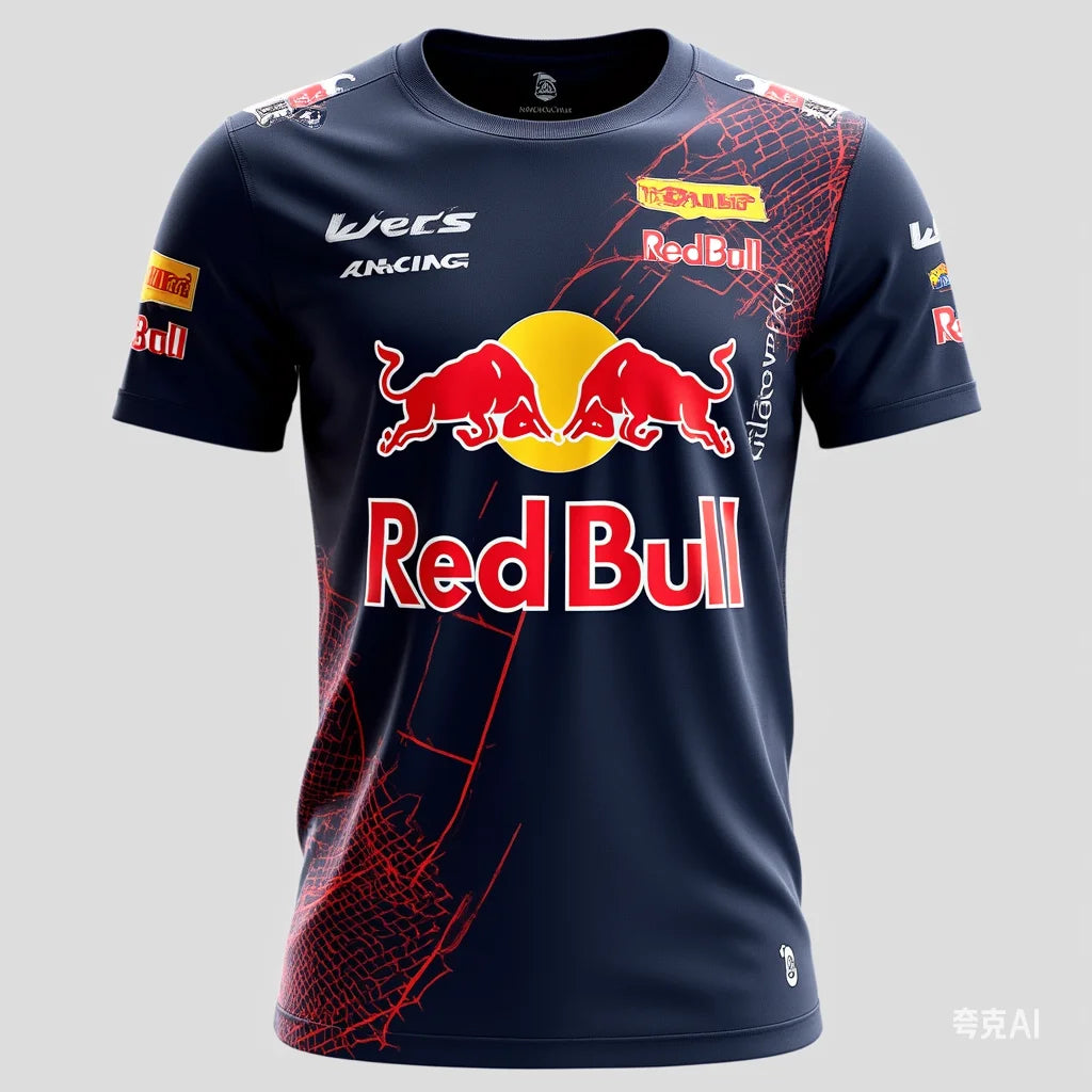 2025 New Red Bull Racing 3D Men's T-shirt F1 Formula Racing Red Bull Racing Suit Extreme Sports High Quality Brand Training Suit 5
