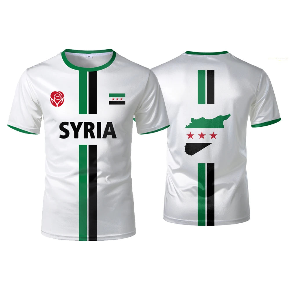 Men's Syria Football Jersey - National Team T-Shirt, Syrian Flag, Oversized Fit