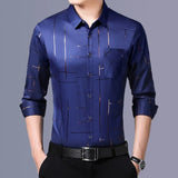 Men's Casual and Fashionable Long Sleeved Printed Shirt, Non Ironing and Wrinkle Resistant Business Top TheFashionFever 2