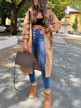 2024 Autumn/Winter Fashion New Women's Elegant Loose Warm Coat Splicing Casual Commuting Style Hooded Cardigan Zipper Hoodie 2