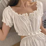 Pajama Sets Women Sexy Female Nightwear Casual Summer Hot Sleeveless All-match Fashion Loose Sweet Students Soft Comfortable 6