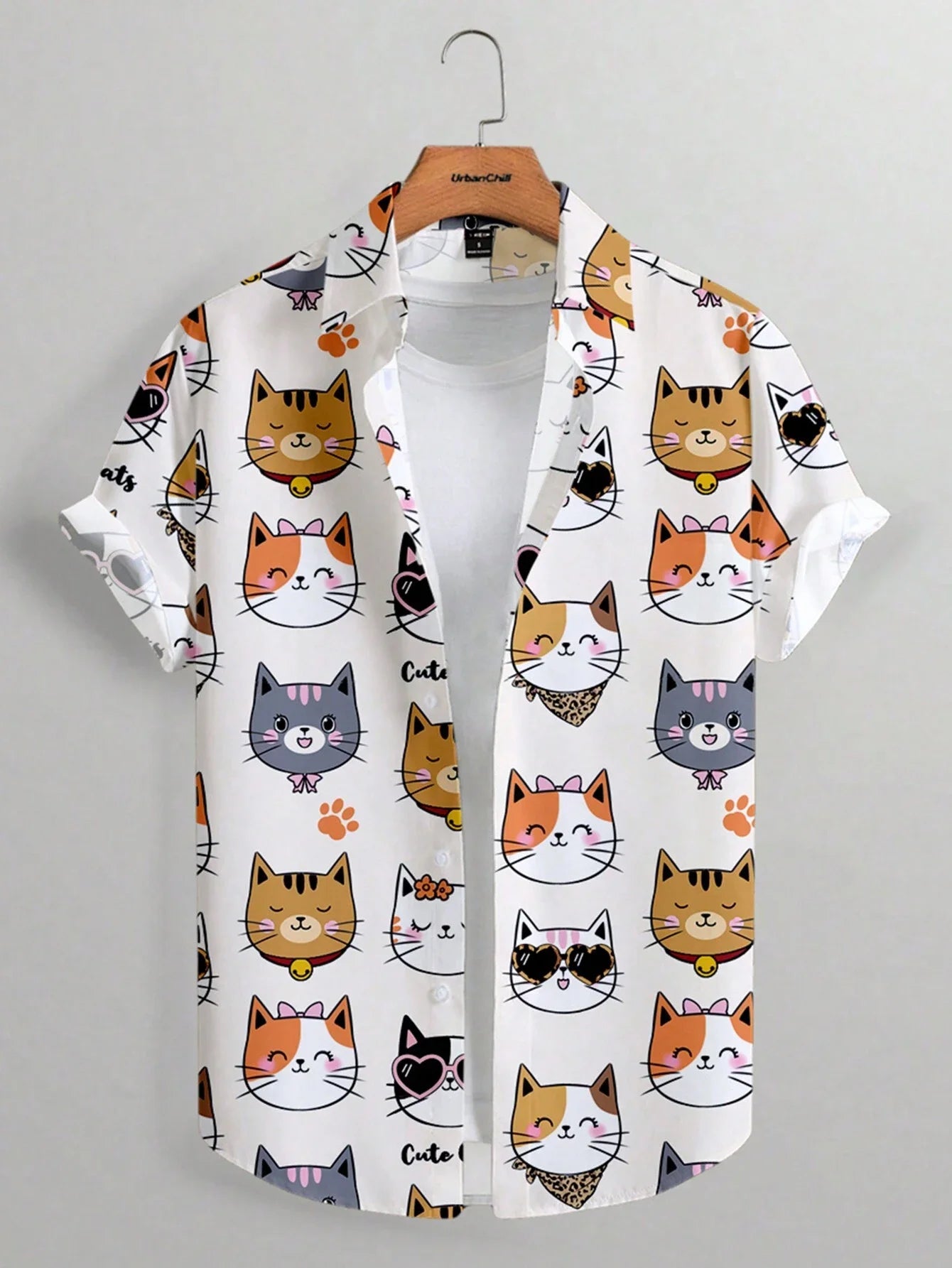 Men's 3D Cat Hawaiian Shirt - Summer Fashion, Short Sleeve 3