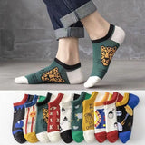 10 Pairs Of Casual Trend Ankle Socks For Men And Women, Comfortable, Breathable And Cute Cartoon Summer Couple Boat Socks 2
