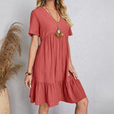 Bohemian V-Neck Mini Dress
