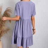 Bohemian V-Neck Mini Dress