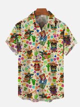 Mexican Graffiti Hawaiian Shirt - Men's Colorful Short Sleeve Hawaii Style 2