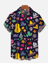 Mexican Graffiti Hawaiian Shirt - Men's Colorful Short Sleeve Hawaii Style 4