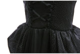Deluxe Witch Uniform Girl Halloween Costume Evil Wizard Dress with Witch Hat Kid All Saint Day Stage Performance Apparel Vestido 4