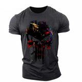 Men’s Patriotic Skull 3D Print T-Shirt