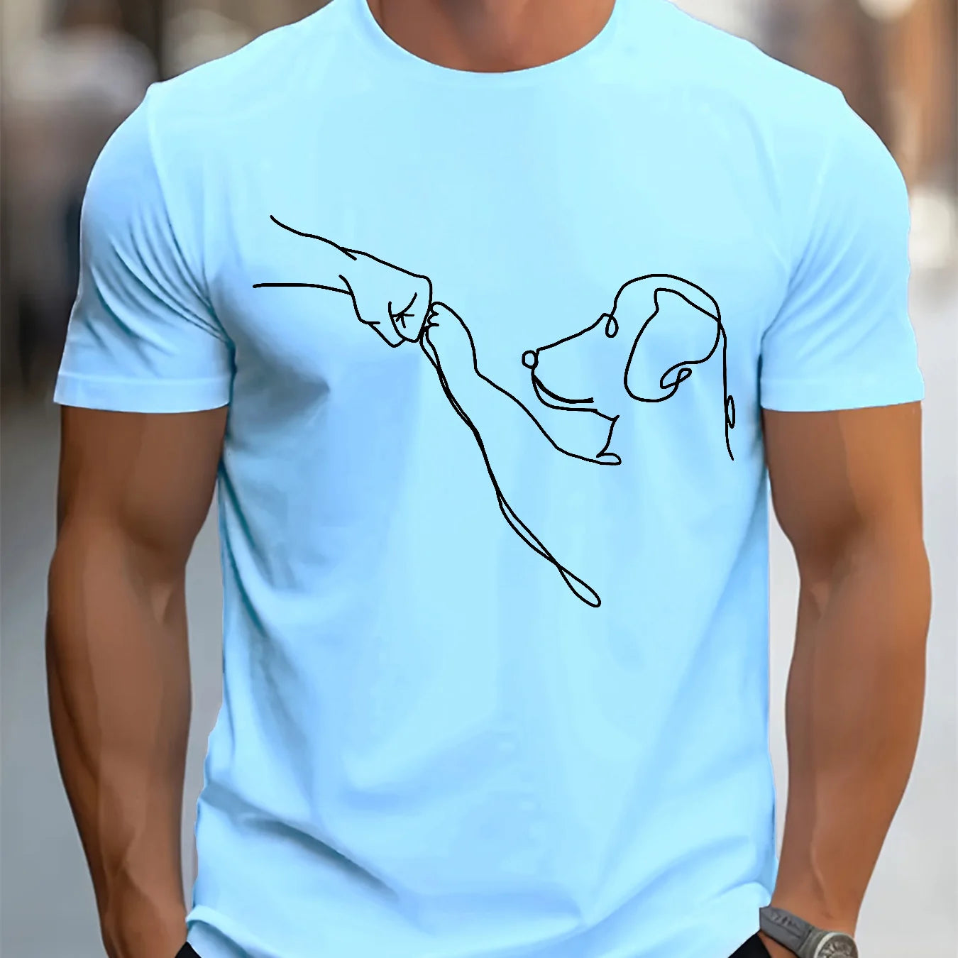 Funny Dog Print Cotton T-Shirt