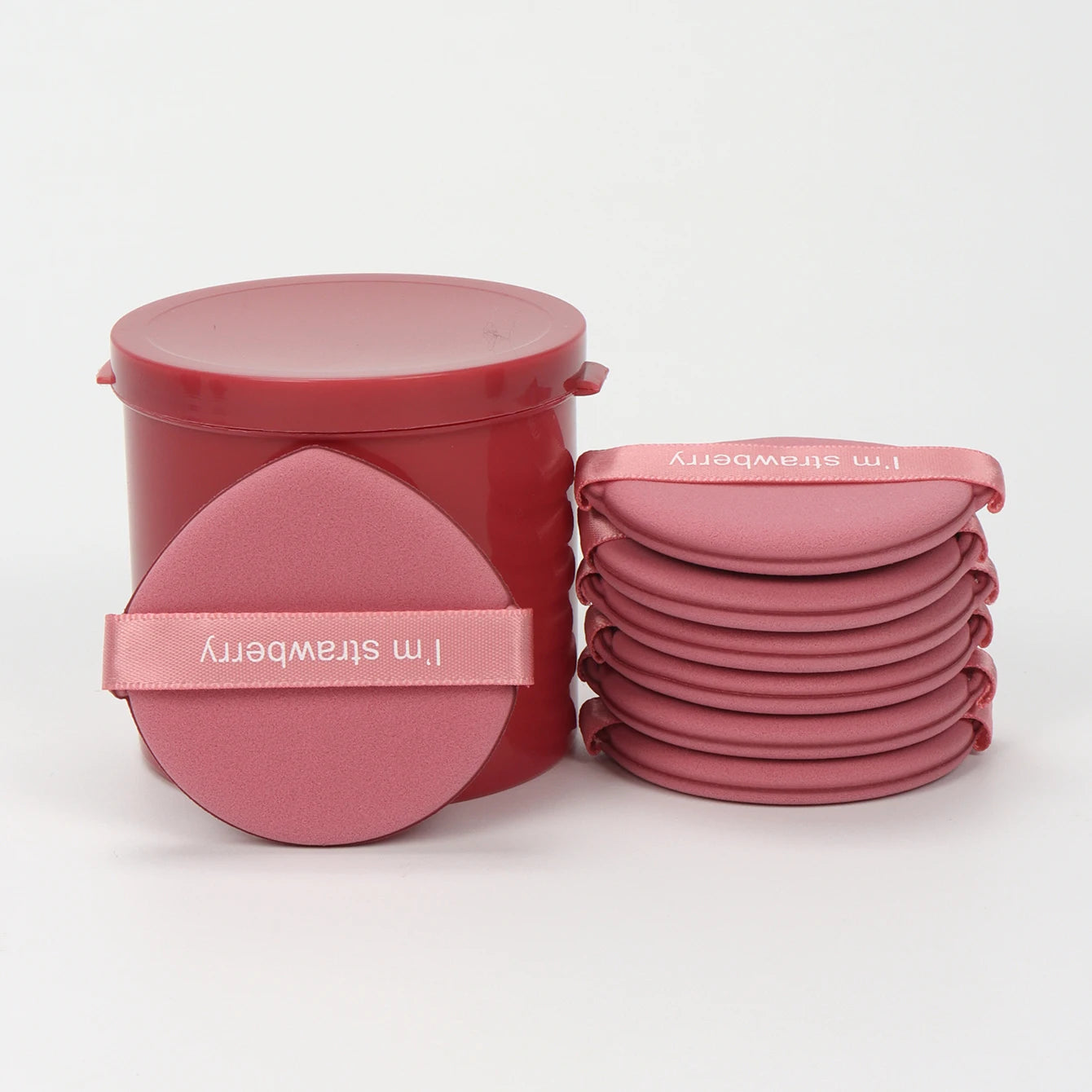 Strawberry Cosmetic Puff 7-Piece Set