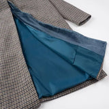 Autumn new women's clothing fashionable temperament versatile casual long plaid woolen coat 6