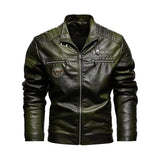 Motorcycle commuting racing suit outdoor cycling suit jacket autumn European and American tough guy lapel leather jacket 3