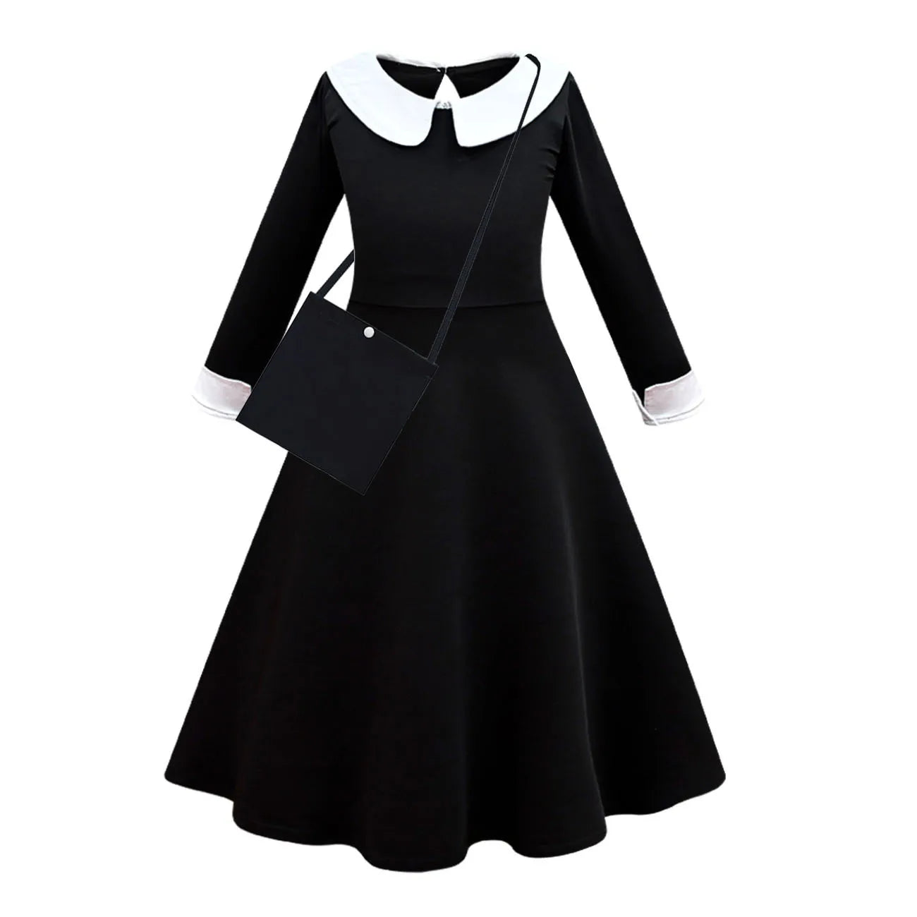 Girls' Gothic Black Mesh Fluffy Dress