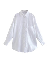 Vintage Oversized Button-Up Blouse