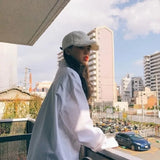 Zadily 2023 Spring Minimalist Chic Oversize Women's White Basic Shirt Long Sleeve Button Up Loose Woman Tunic Blouse Clothing 3
