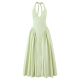 Elegant Halter Midi Dress