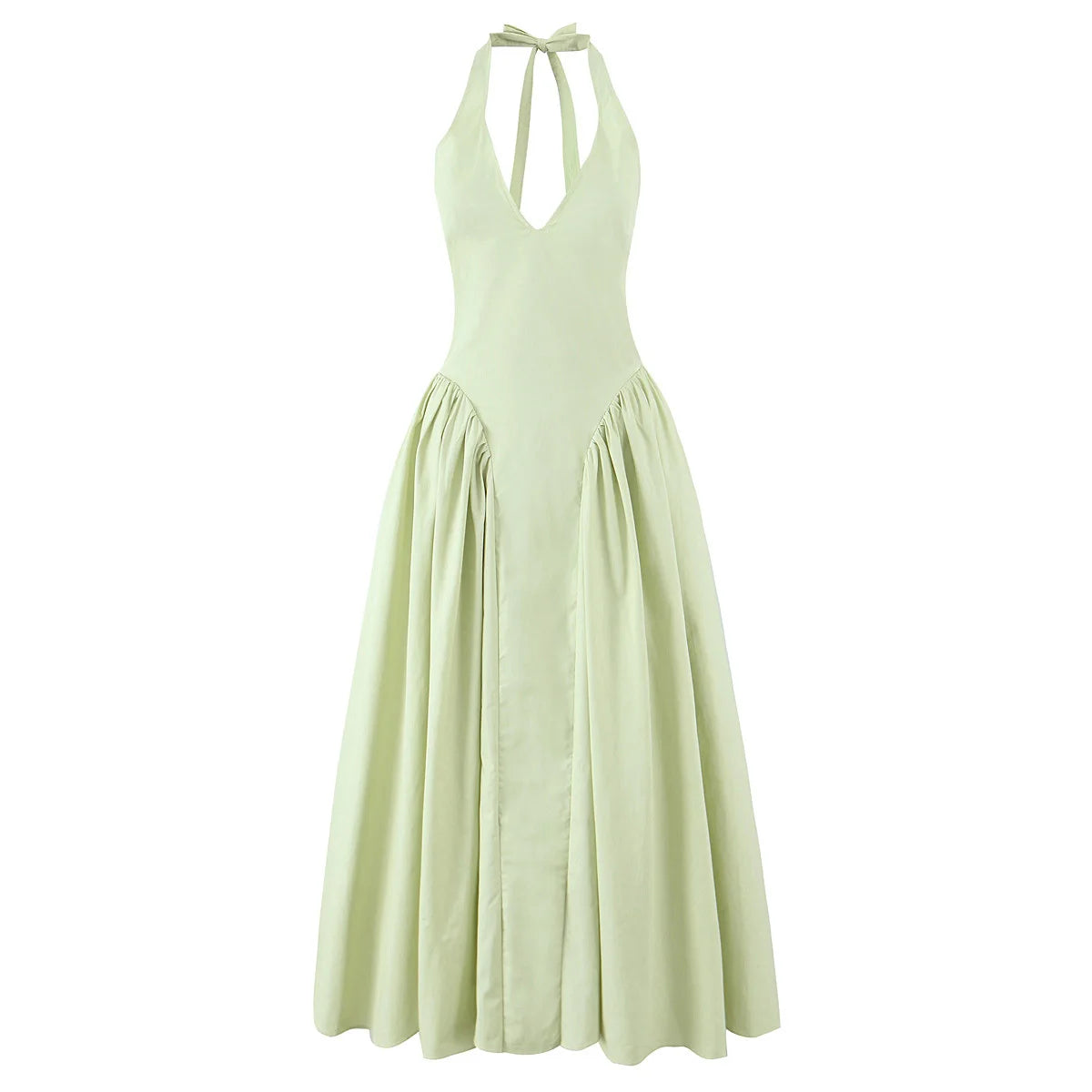Elegant Halter Midi Dress