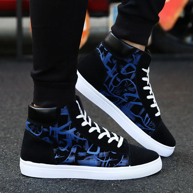 Fashion Sneakers Men Cloth Shoes Breathable Cool Street Style Shoes Male Brand Sneakers Black Blue Red Mens Causal Shoes A305 6