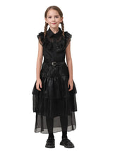 2025 Wednesday Hot Black Short Costume New Vestidos For Kids Cosplay Carnival Easter Halloween Party Costumes for 3-10 Years 4