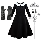 Kids' Wednesday Inspired Ruffle Dress
