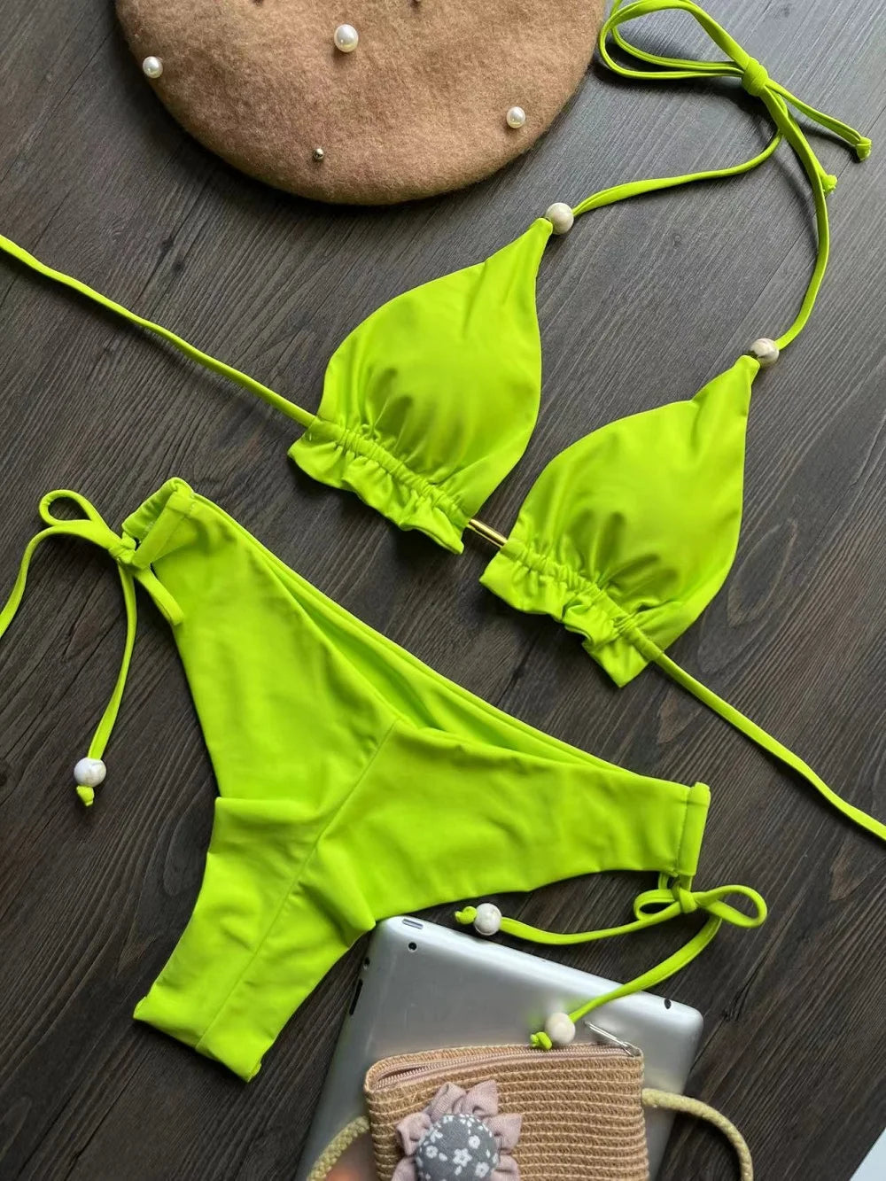 Chic Triangle Bikini Set | Women’s Brazilian Style Halter Swimwear