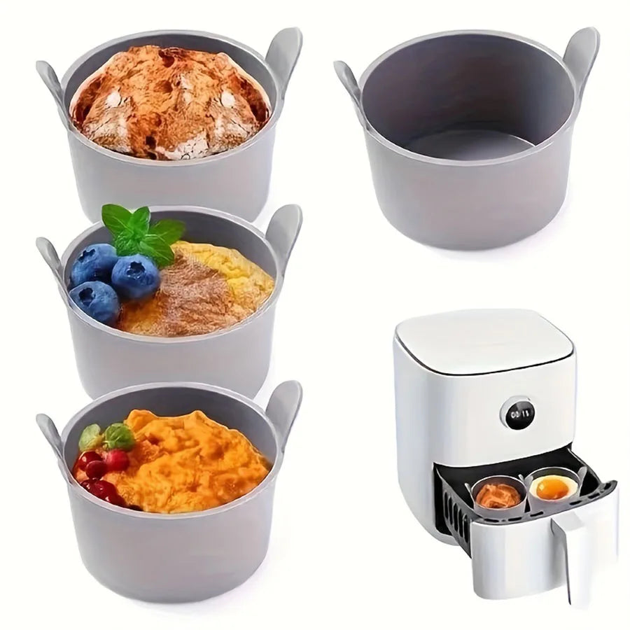 1pc/4pcs Air Fryer Silicone Egg Poacher Cups Silicone Egg Cooker Mold 4