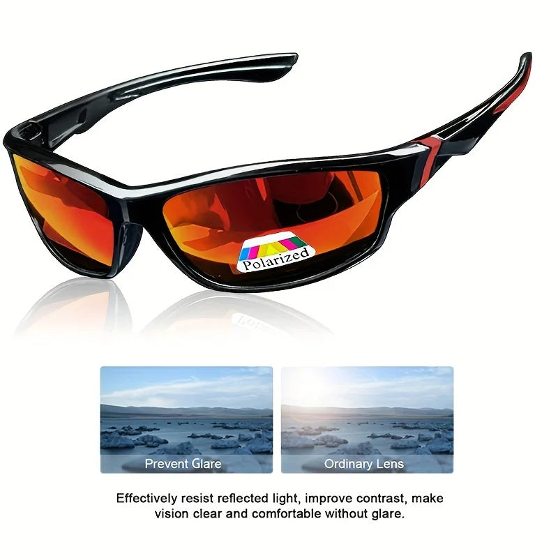 1/3PCS Vintage Sports Sunglasses Men Women Fishing Running Cycling Mountaineering Sport Man Sun Glasses Anti-Glare UV400 5