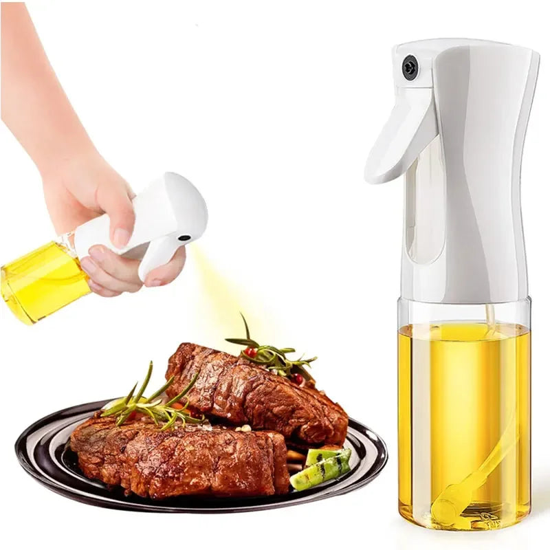 200/300/500ml Oil Spray Bottle BBQ Cooking Olive Oil Sprayer Plastic Baking Oil Spray Empty Bottle Vinegar Bottle Or  Oil brush 2