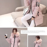 Elegant Fur-Collar Hooded Parka